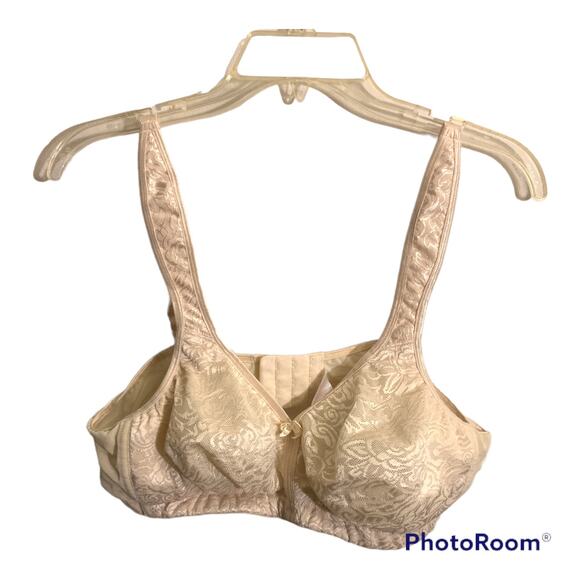 Breezies Sz 40C Wild Rose Seamless Wirefree Support Bra Womens Champagne A260367 - Picture 3 of 15